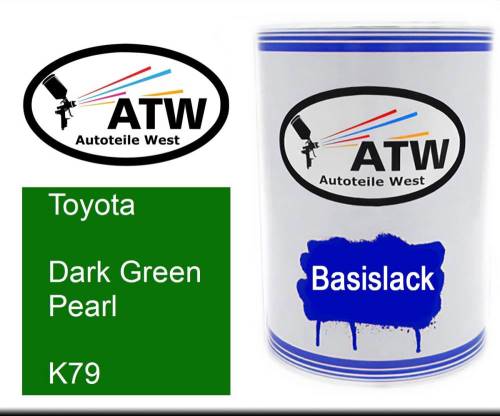 Toyota, Dark Green Pearl, K79: 500ml Lackdose, von ATW Autoteile West.